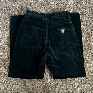 Vintage GUESS Black Velvet Pants